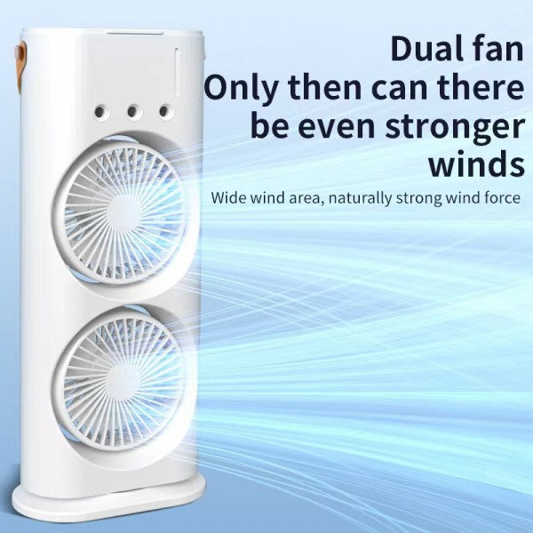 Ventilador de Torre Doble Aire Acondicionado Humidificador