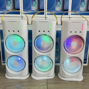 Ventilador de Torre Doble Aire Acondicionado Humidificador