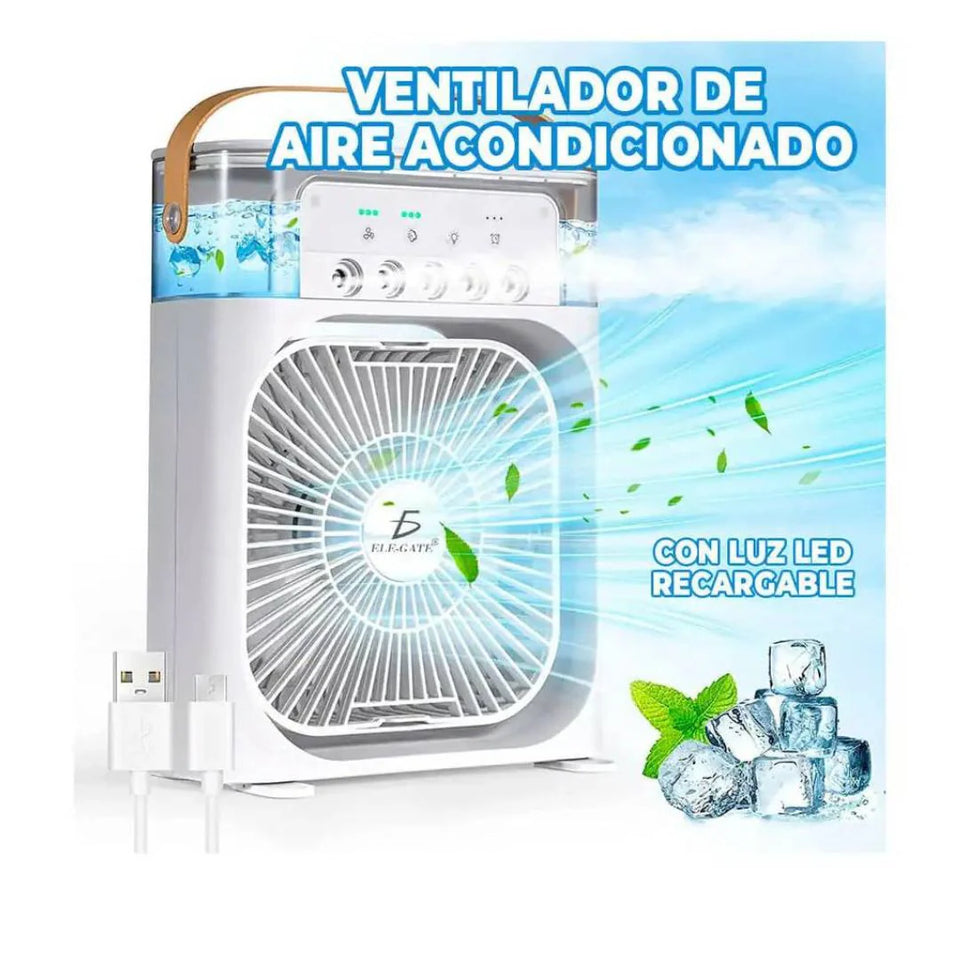 MINI VENTILADOR LUZ LED